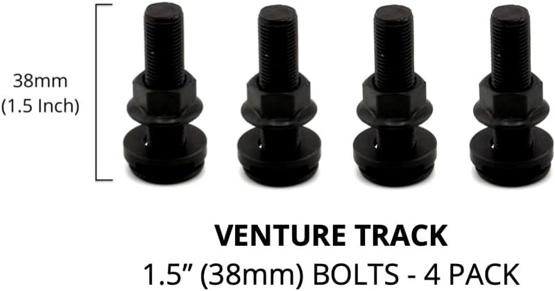 VanEssential L-Track Single Stud Bolt M10 x 1.0 Thread (Metric) 38mm / 1.5 inch Venture Track Accessory Black - 4 pcs - Image 2